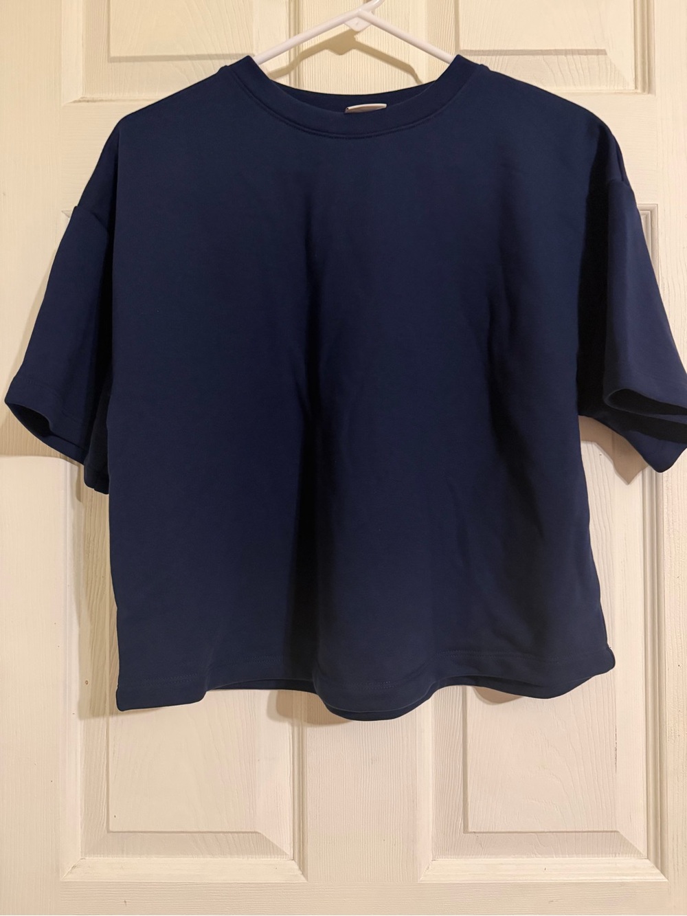 NWT A New Day Women’s Oversized Navy Thick Short-Sleeve Top size Small